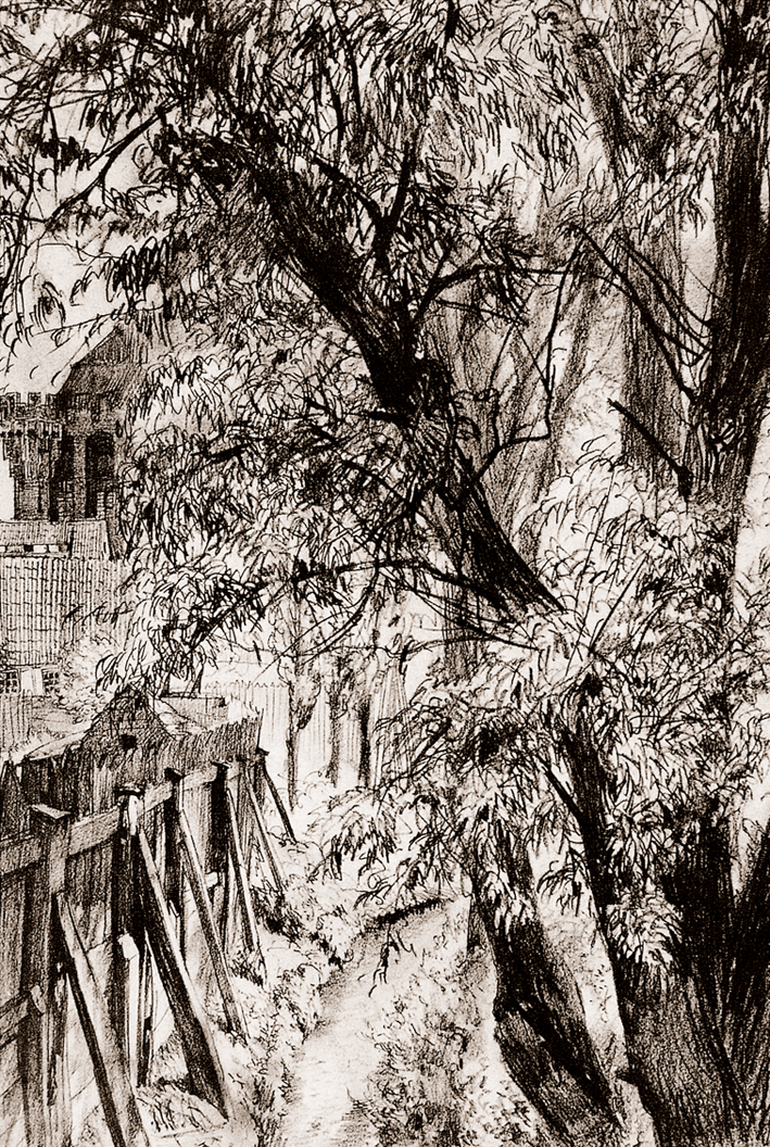  Adolpyh Von Menzel —— 树木掩映下的房屋